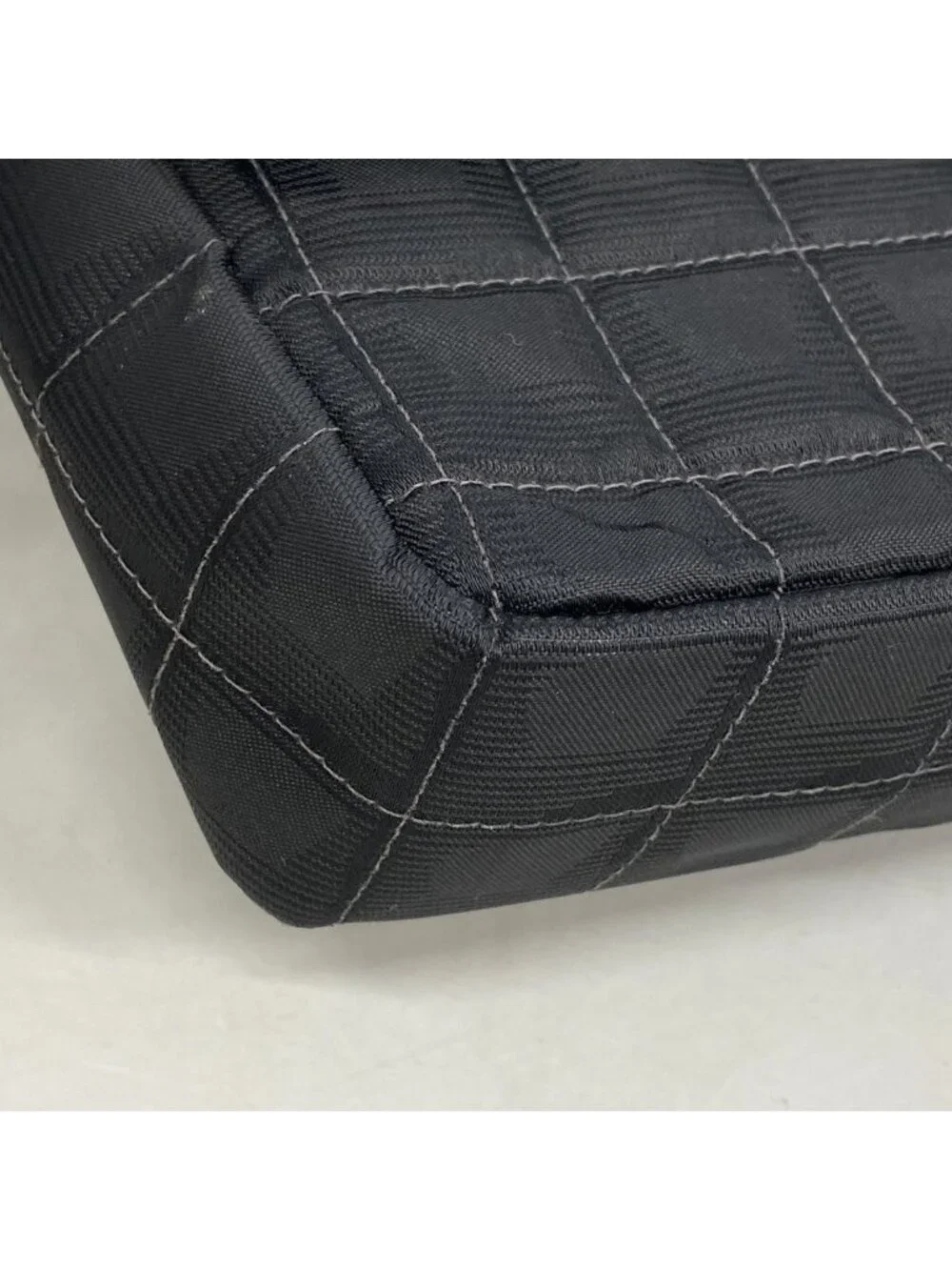 ★SOLD★ Chanel Shoulder Bag New Travel Nylon Black Silver - Picture 6 of 10